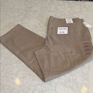 NWT Gloria Vanderbilt Amanda Slimming Jean Tan Size 20W
